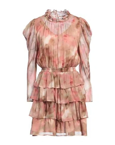 Dondup Woman Mini Dress Blush Size 6 Viscose In Pink