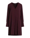 Dondup Woman Mini Dress Burgundy Size 12 Acetate, Viscose In Red