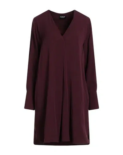 Dondup Woman Mini Dress Burgundy Size 12 Acetate, Viscose In Red