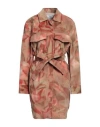 Dondup Woman Mini Dress Camel Size 6 Cotton, Elastane In Beige