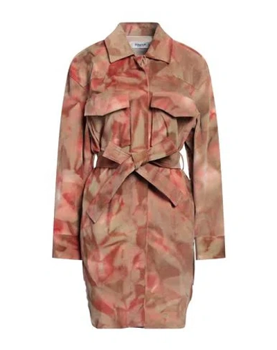 Dondup Woman Mini Dress Camel Size 6 Cotton, Elastane In Beige