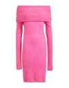 Dondup Woman Mini Dress Fuchsia Size 6 Polyamide, Alpaca Wool, Wool