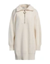 Dondup Woman Mini Dress Ivory Size 2 Wool In White