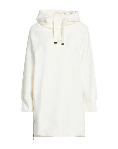 Dondup Woman Mini Dress Ivory Size S Cotton, Elastane In White