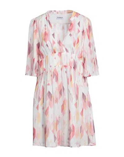 Dondup Woman Short Dress Light Pink Size 10 Viscose