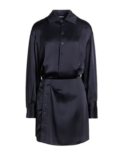 Dondup Woman Mini Dress Midnight Blue Size 4 Acetate, Viscose