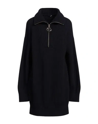 Dondup Woman Mini Dress Navy Blue Size 6 Wool