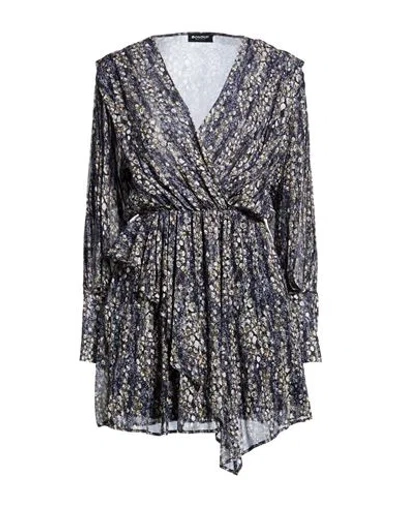 Dondup Woman Mini Dress Navy Size 8 Viscose In Blue