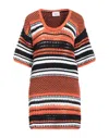 Dondup Short Dresses In Orange