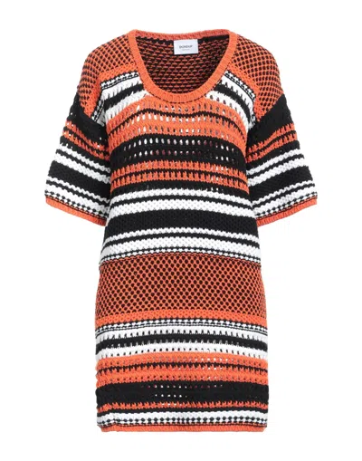 Dondup Short Dresses In Orange