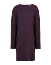 Dondup Woman Mini Dress Plum Size 6 Viscose, Polyamide, Elastane In Purple