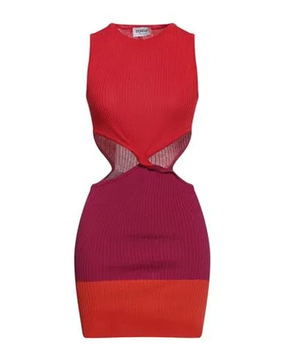 Dondup Woman Mini Dress Red Size 8 Cotton