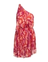 Dondup Woman Mini Dress Salmon Pink Size 6 Viscose In Pink