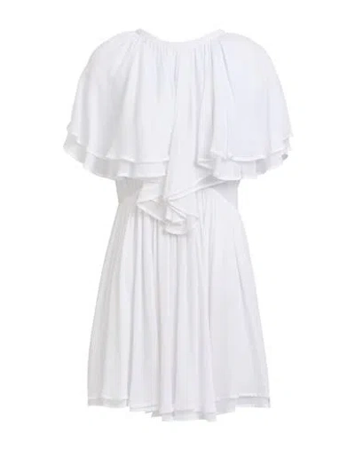 Dondup Woman Mini Dress White Size 6 Viscose