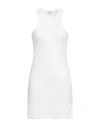 Dondup Woman Mini Dress White Size L Polyamide, Elastane In White
