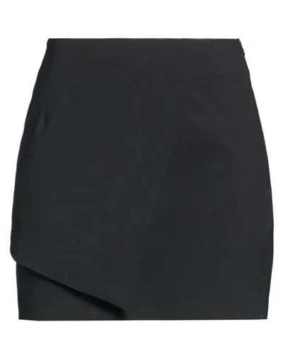 Dondup Woman Mini Skirt Black Size 2 Polyester, Virgin Wool, Elastane