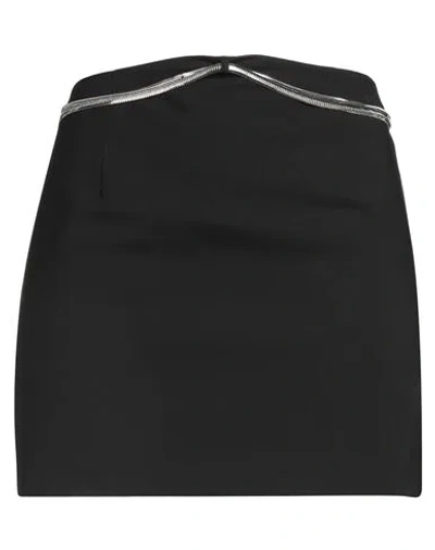 Dondup Woman Mini Skirt Black Size 6 Acetate, Viscose