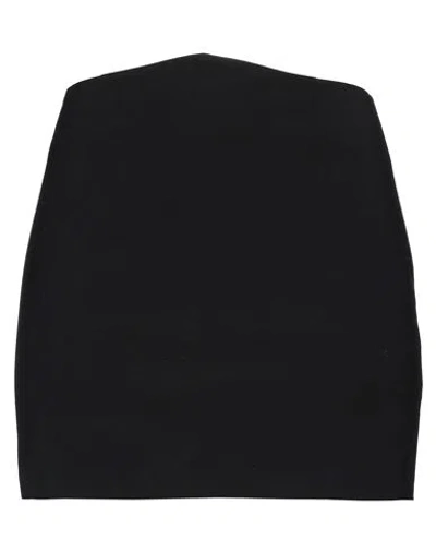 Dondup Woman Mini Skirt Black Size 6 Virgin Wool, Elastane