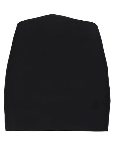 Dondup Woman Mini Skirt Black Size 2 Virgin Wool, Elastane