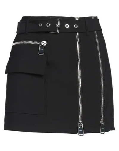 Dondup Woman Mini Skirt Black Size 8 Polystyrene, Virgin Wool, Elastane