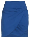 Dondup Woman Mini Skirt Blue Size 8 Polyester, Wool, Elastane