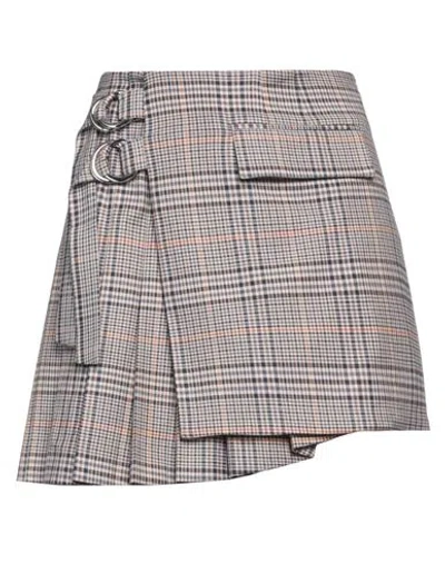 Dondup Woman Mini Skirt Light Brown Size 8 Polyester, Viscose, Elastane In Beige