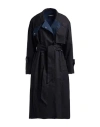 Dondup Woman Overcoat & Trench Coat Black Size 2 Cotton