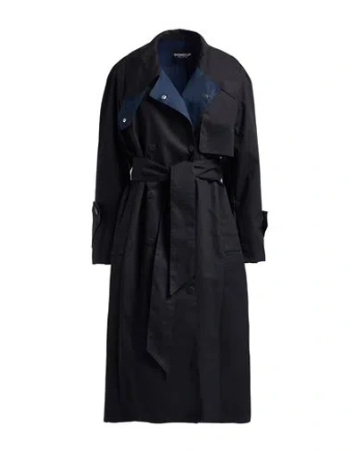 Dondup Woman Overcoat & Trench Coat Black Size 2 Cotton