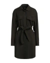 Dondup Woman Overcoat & Trench Coat Military Green Size 6 Polyester, Elastane In Green