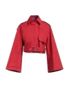 Dondup Woman Jacket Red Size 4 Cotton In Red