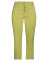 Dondup Woman Pants Acid Green Size 32 Lyocell, Cotton, Elastane