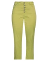 Dondup Woman Pants Lime Green Size 32 Lyocell, Cotton, Elastane In Green