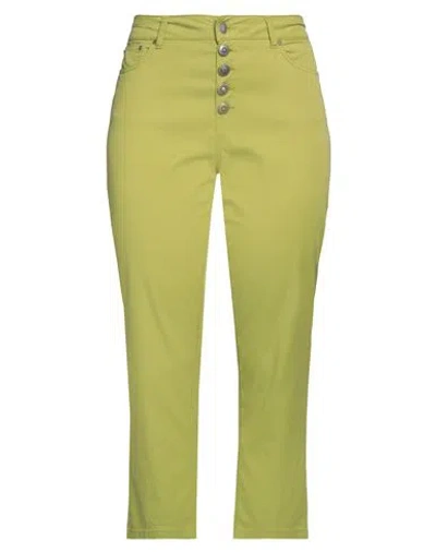 Dondup Woman Pants Acid Green Size 32 Lyocell, Cotton, Elastane