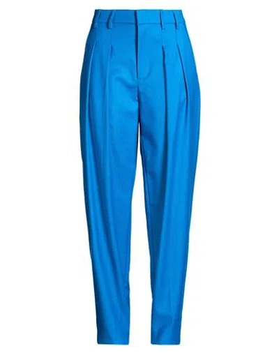 Dondup Woman Pants Azure Size 2 Virgin Wool, Elastane In Blue