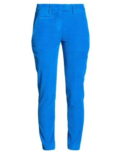 Dondup Woman Pants Azure Size 32 Cotton, Lyocell, Elastane In Blue