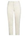 Dondup Woman Pants Beige Size 10 Cotton, Elastane In White
