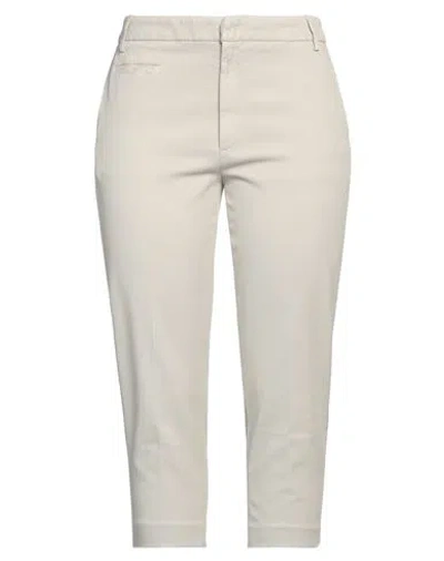 Dondup Woman Pants Beige Size 10 Cotton, Lyocell, Elastane