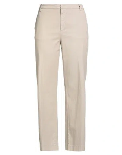 Dondup Woman Pants Beige Size 12 Cotton, Lyocell, Elastane In Gold