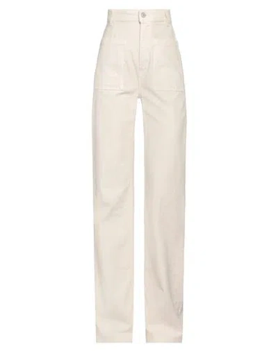 Dondup Woman Pants Beige Size 24 Cotton, Elastane In Sand