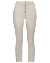 Dondup Woman Pants Beige Size 26 Cotton, Lyocell, Elastane