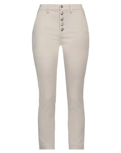 Dondup Woman Pants Beige Size 26 Cotton, Lyocell, Elastane