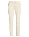 Dondup Woman Pants Beige Size 25 Linen, Lyocell, Elastane In Neutral