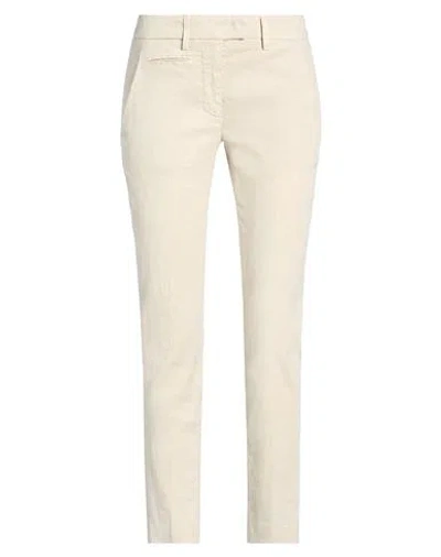 Dondup Woman Pants Beige Size 25 Linen, Lyocell, Elastane In Neutral