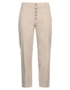 Dondup Woman Pants Beige Size 27 Cotton, Elastane