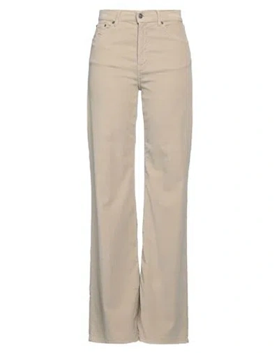 DONDUP DONDUP WOMAN PANTS BEIGE SIZE 27 COTTON, LYOCELL, ELASTANE