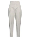 Dondup Woman Pants Beige Size 28 Linen, Lyocell, Elastane In Beige
