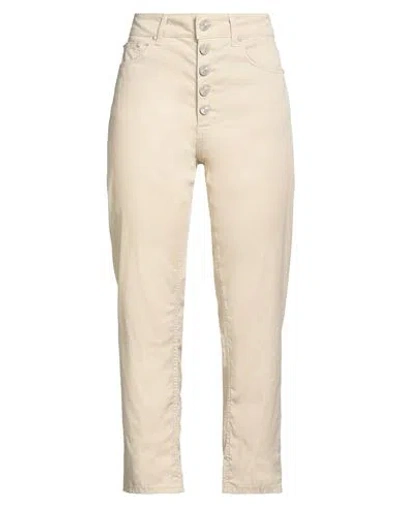Dondup Woman Pants Beige Size 28 Lyocell, Cotton, Elastane In Neutral