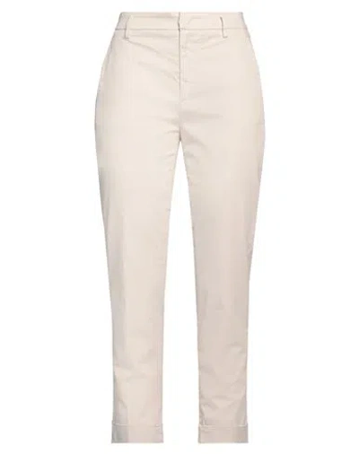 Dondup Woman Pants Beige Size 29 Cotton, Elastane