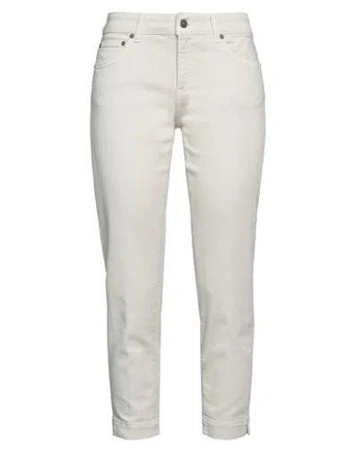 DONDUP DONDUP WOMAN PANTS BEIGE SIZE 29 COTTON, ELASTOMULTIESTER, ELASTANE