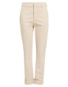Dondup Woman Pants Beige Size 30 Cotton, Elastane
